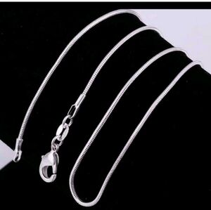 925 STERLING LONG SKINNY SILVER ROUND SNAKE CHAIN NECKLACE FOR LAYERING 26"